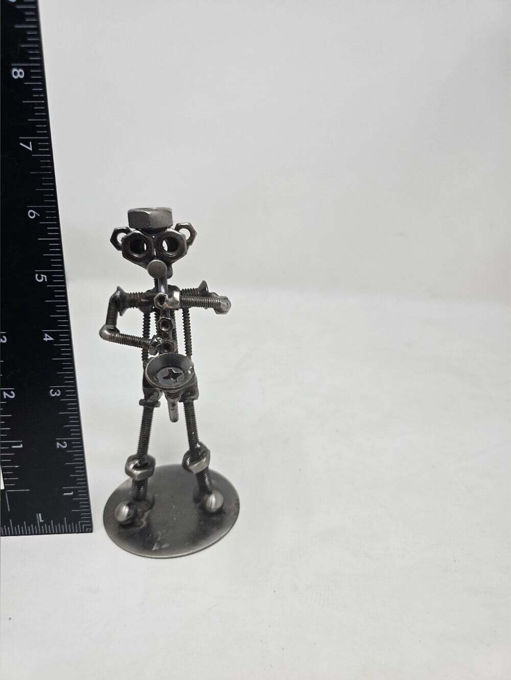 Nut Screws Bolts Figurine Metal Saxophone Player Music Folk Art Vintage 80s 90s - Picture 13 of 14